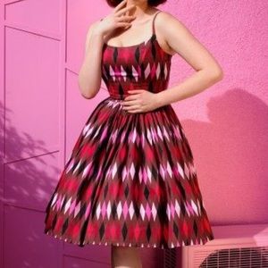 Pinup couture harlequin Jenny dress NWT size L